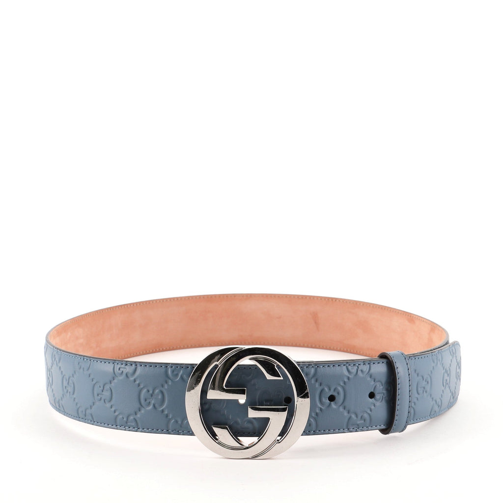 Interlocking G Belt Guccissima Leather Wide 90