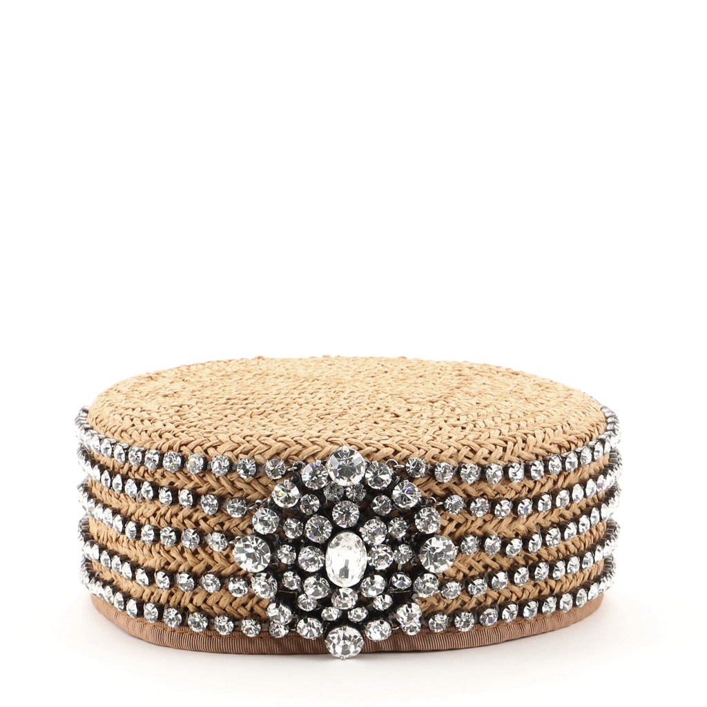 Papier Gahfiya Hat Crystal Embellished Woven Textile Paper Medium