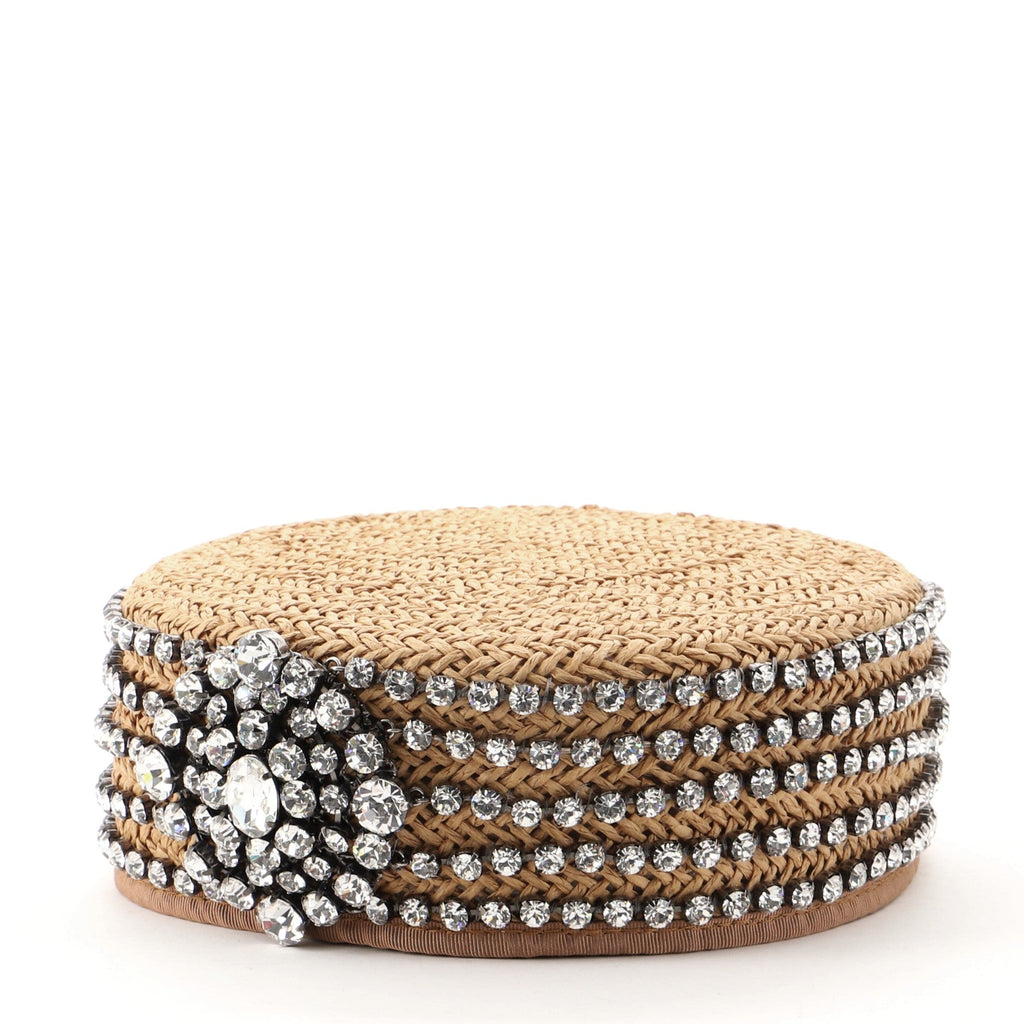 Papier Gahfiya Hat Crystal Embellished Woven Textile Paper Medium