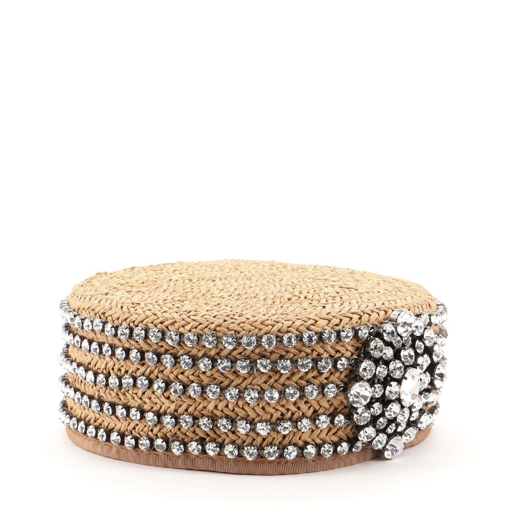 Papier Gahfiya Hat Crystal Embellished Woven Textile Paper Medium