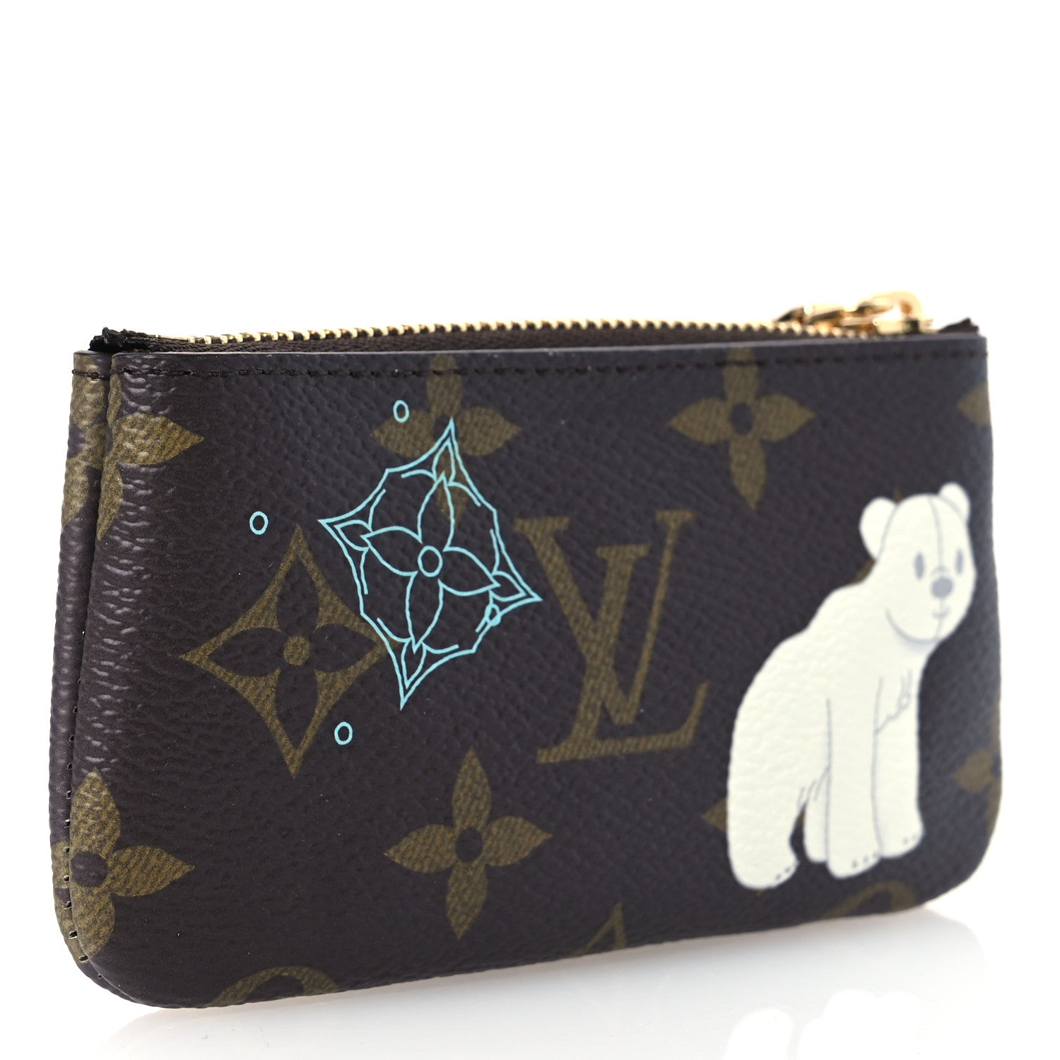 Monogram 2025 Christmas Animation Key Pouch Azur Frost
