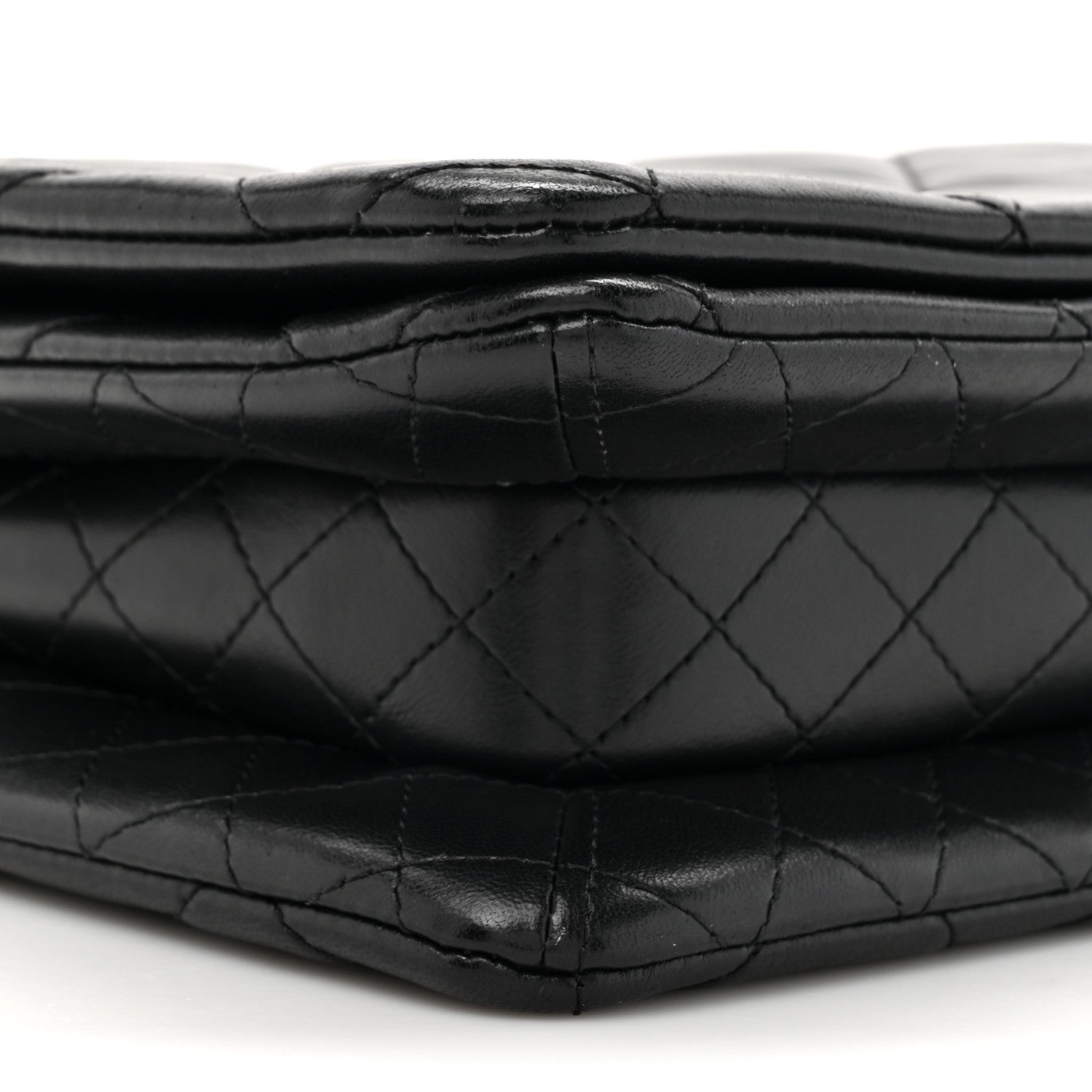 Lambskin Quilted On And On Small Chain Flap Black
