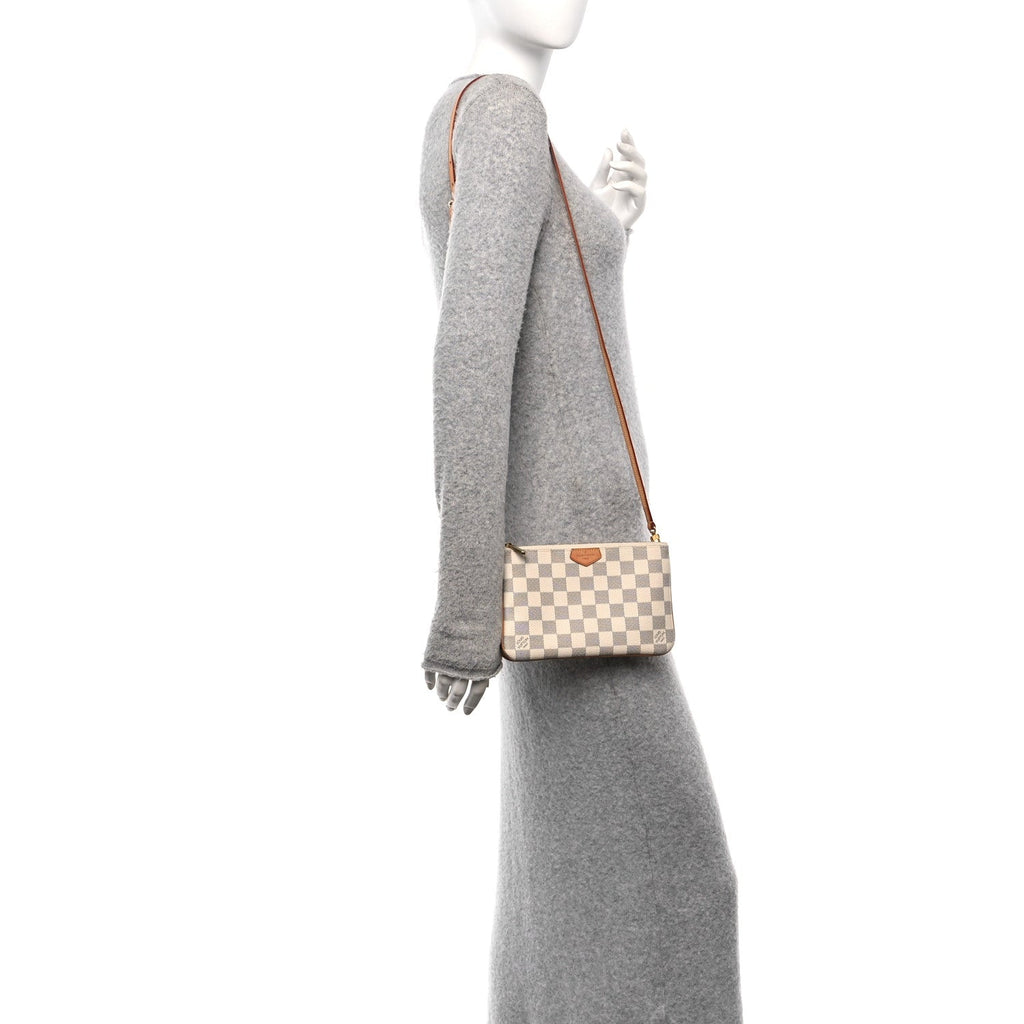 Damier Azur Double Zip Pochette