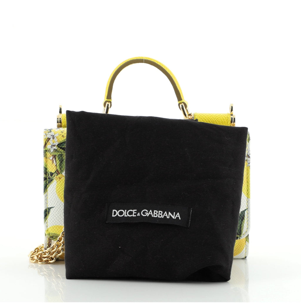 Sicily Wallet on Chain Printed Leather Mini