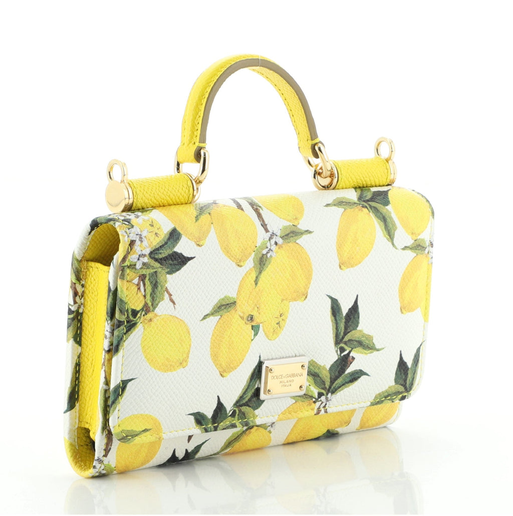 Sicily Wallet on Chain Printed Leather Mini