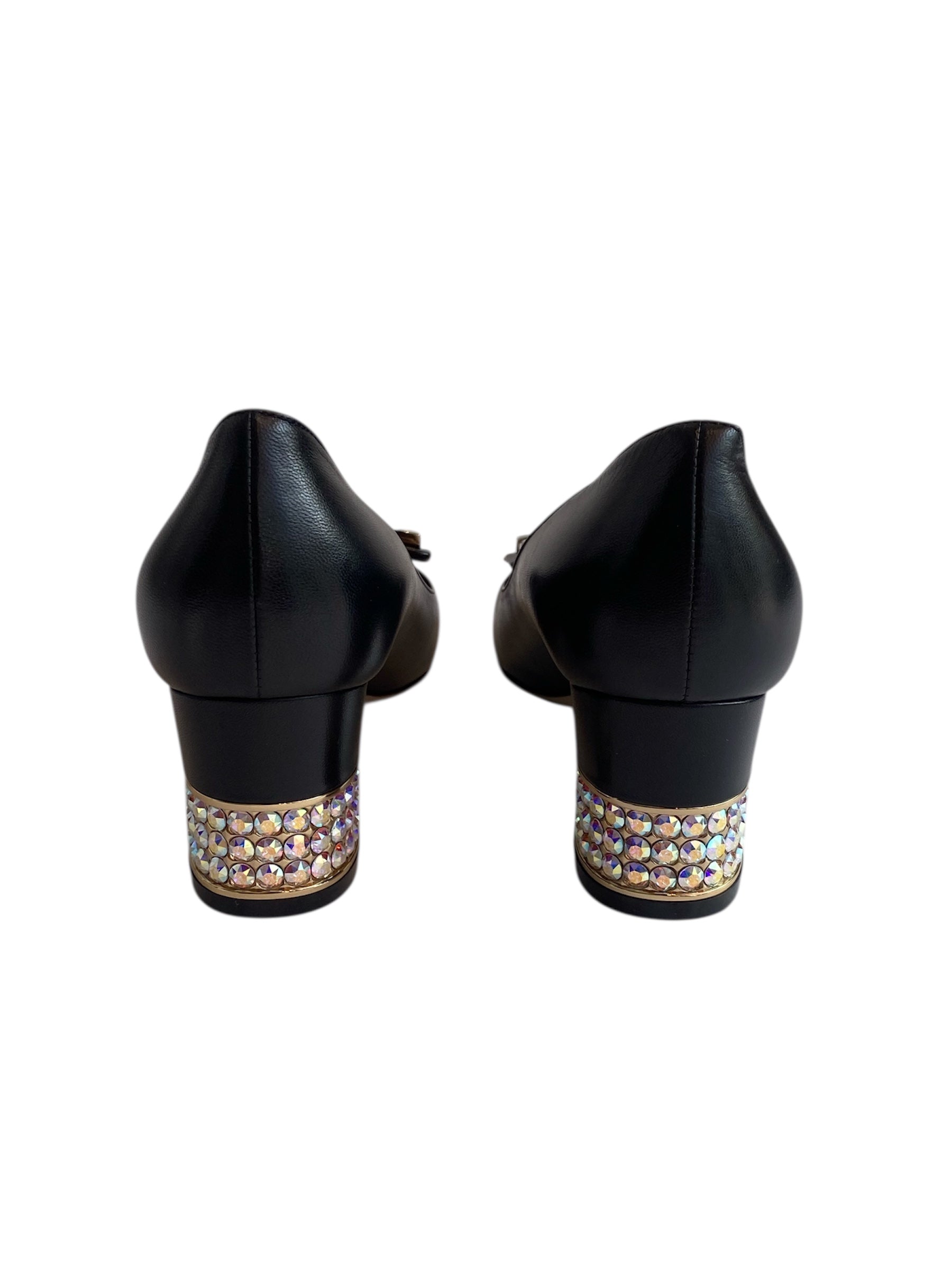 Gucci Crystal Logo Pumps - 38