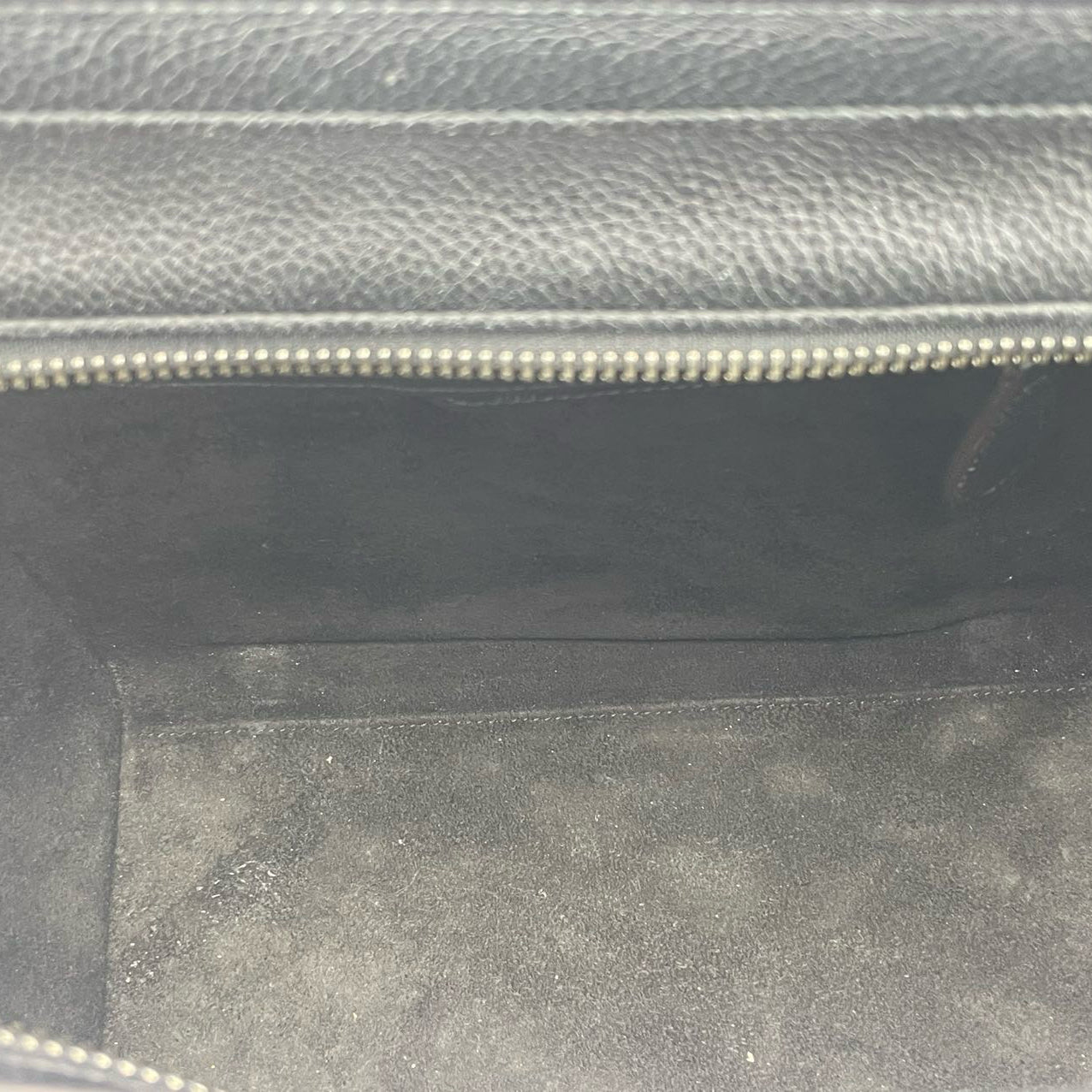 CELINE Micro Luggage Leather Handbag in Black