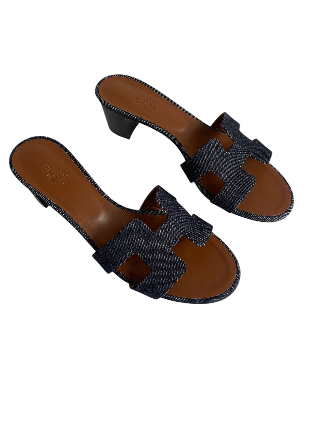 Hermes Blue Oasis Denim Mule - 38.5