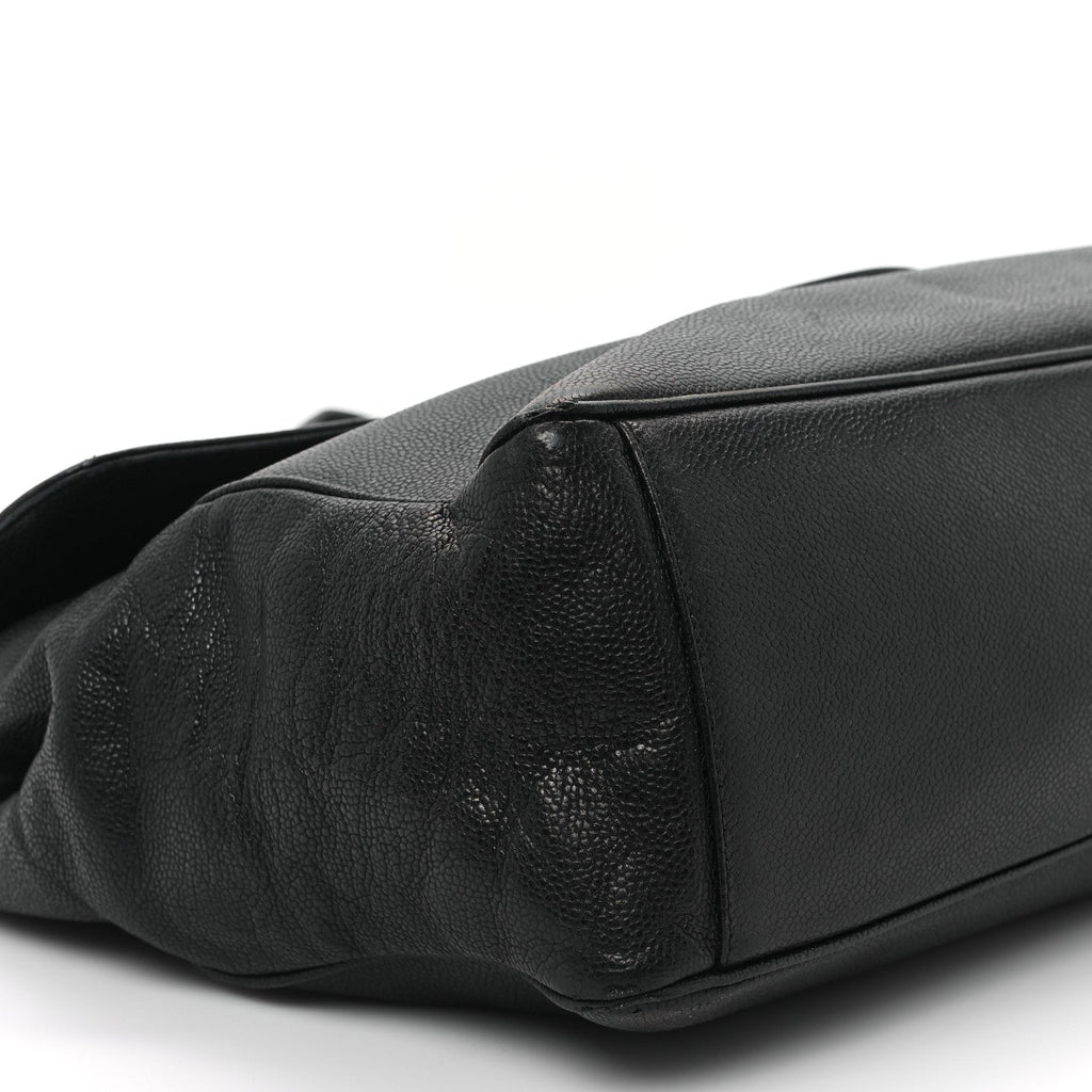 Caviar Flap XL Shoulder Bag Black