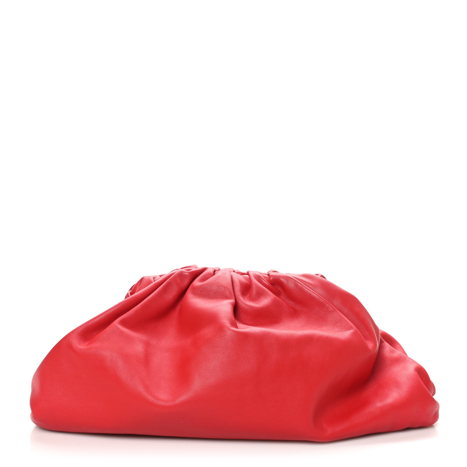 Smooth Butter Calf The Pouch Oversized Clutch Bright Red