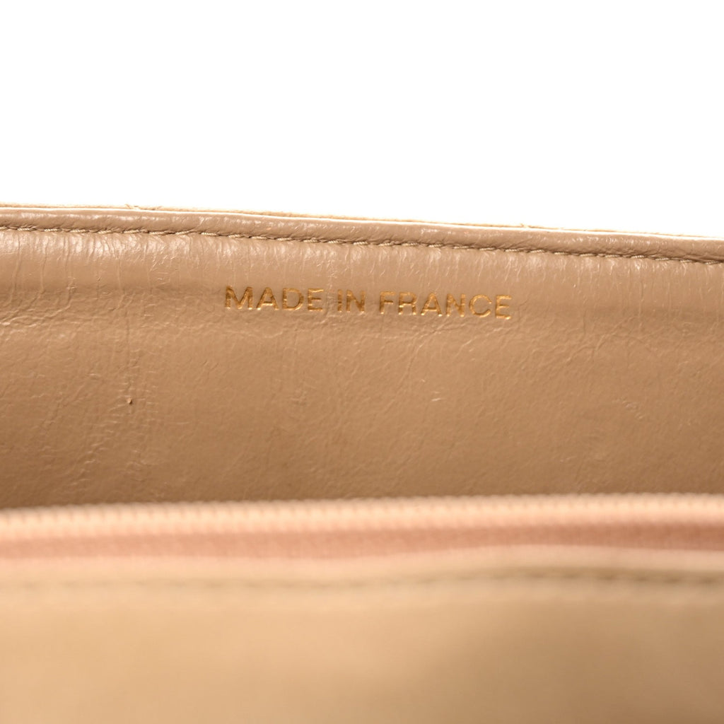 Lambskin Quilted Medium Square Flap Bag Beige