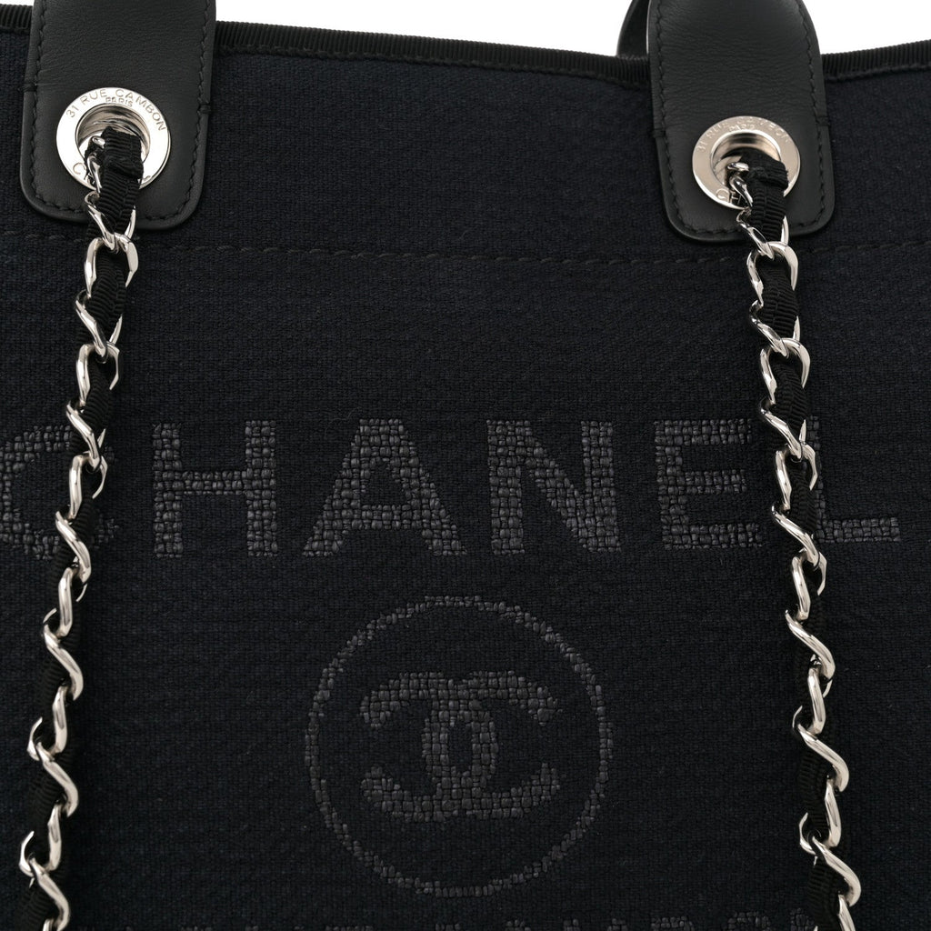 Mixed Fibers Medium Deauville Tote Dark Blue