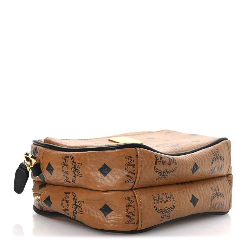 Visetos Mini Camera Crossbody Bag Cognac