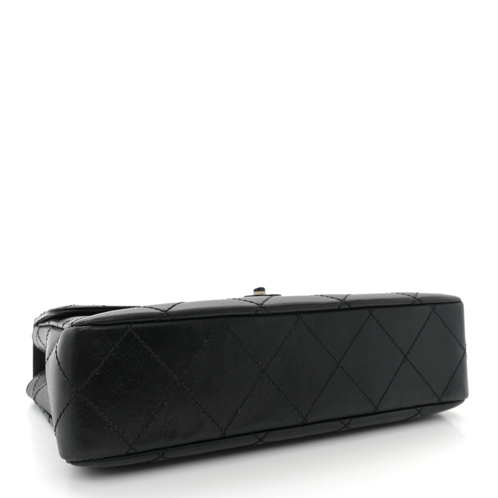 Lambskin Bekko Resin Medium Single Flap Black
