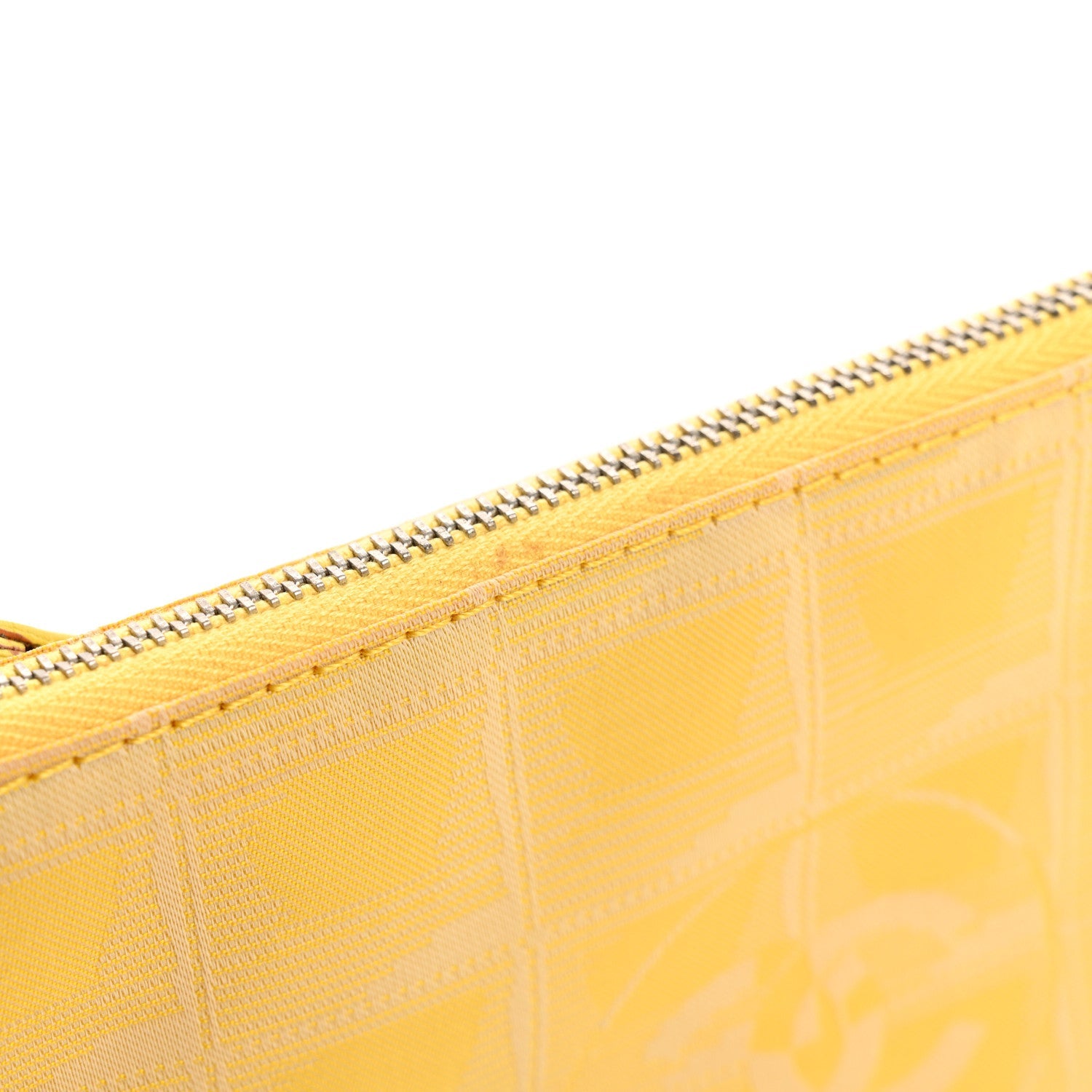 Nylon Travel Ligne Zip Wristlet Yellow