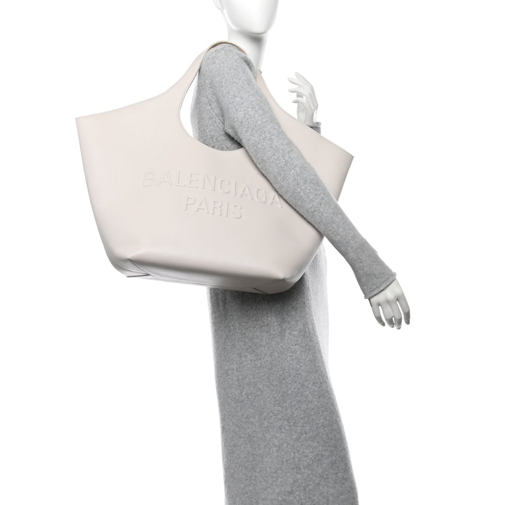 Smooth Calfskin Mary Kate Tote Nacre