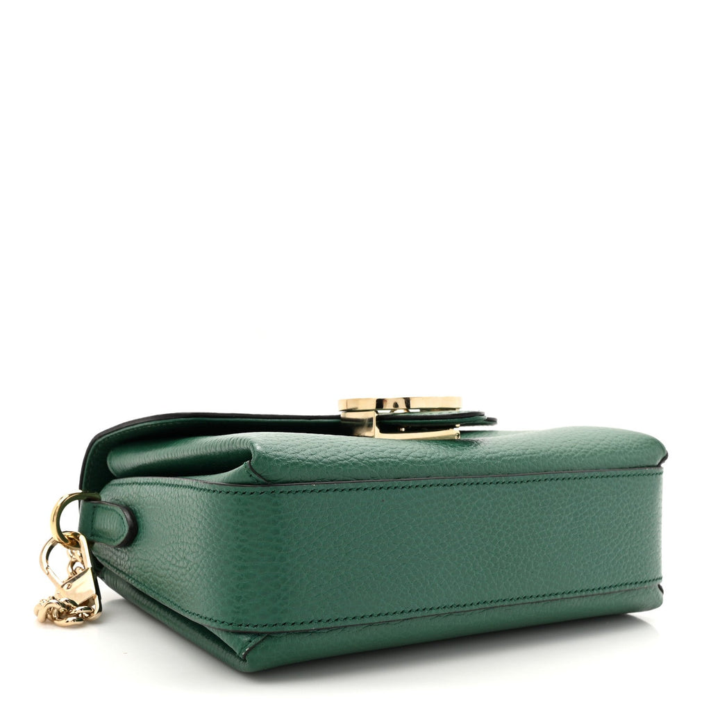 Dollar Calfskin Interlocking G Crossbody Bag Emerald
