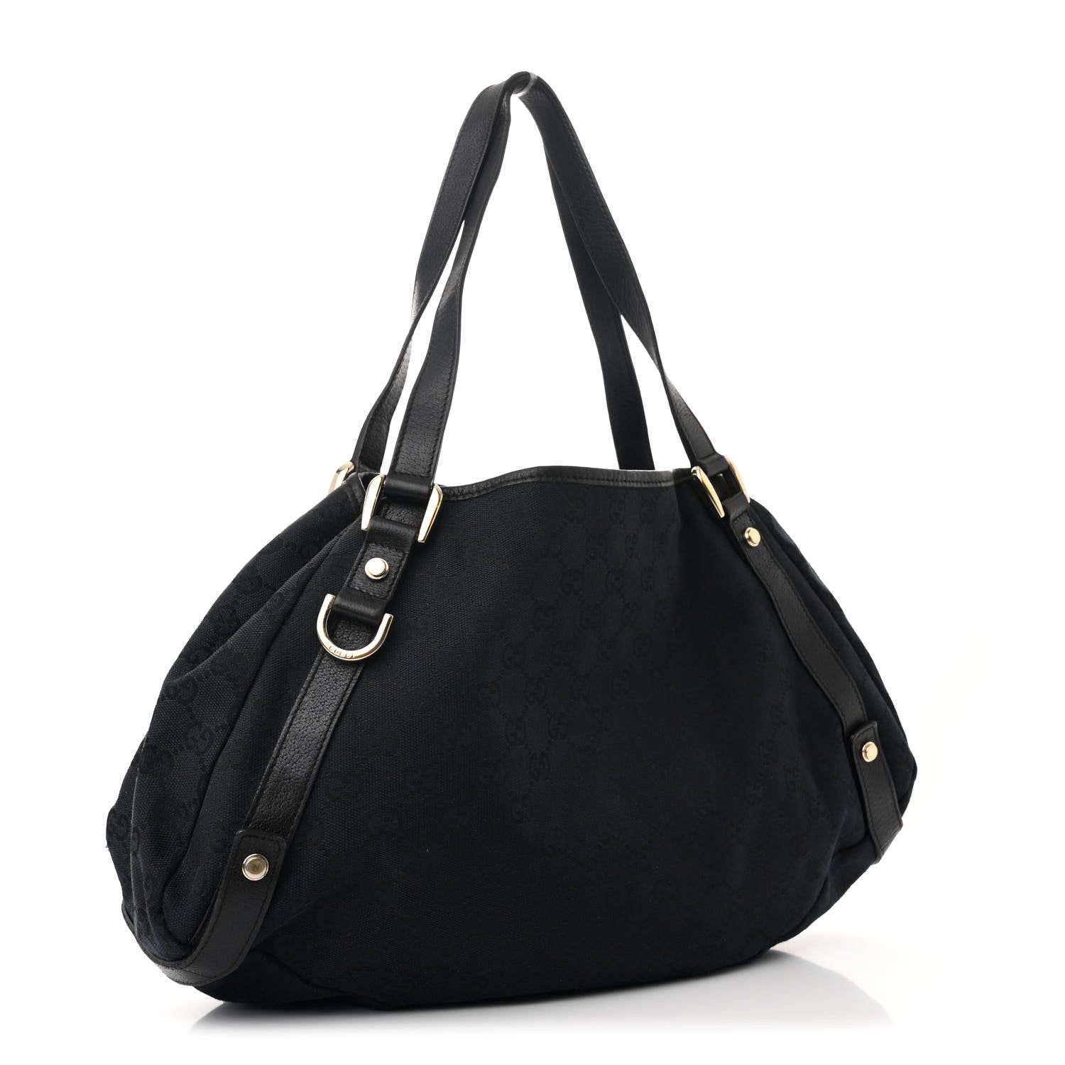 Monogram Medium Abbey Shoulder Bag Black