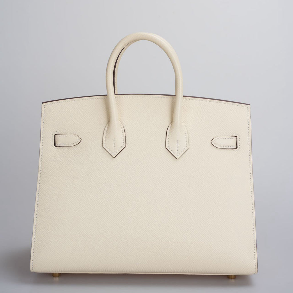 Hermes Birkin 25cm Sellier Bag in Nata Epsom Leather With Gold Hardware From 2021