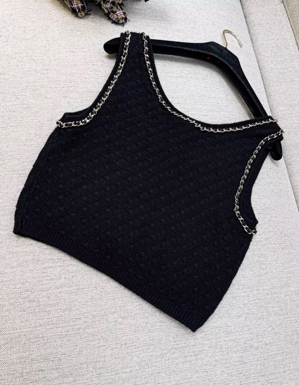 Chanel 23B black top