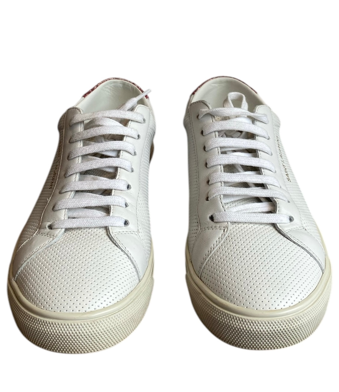 Saint Laurent Pink Sparkle Logo Sneakers - 36