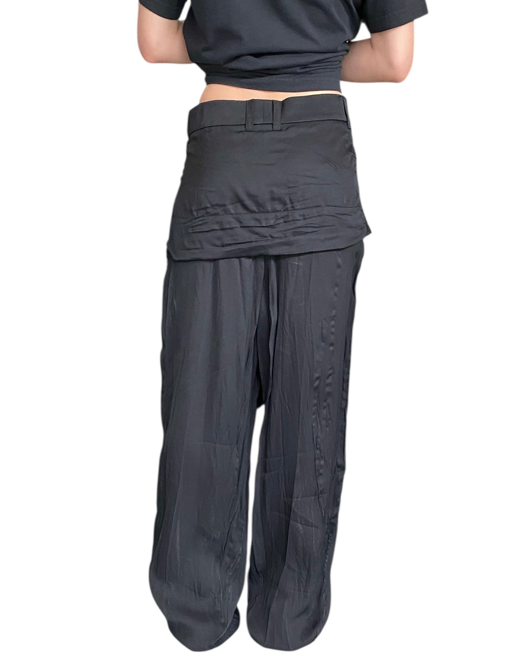 Balenciaga Black Unisex Crinkle Shirt Trousers - XXS / 6