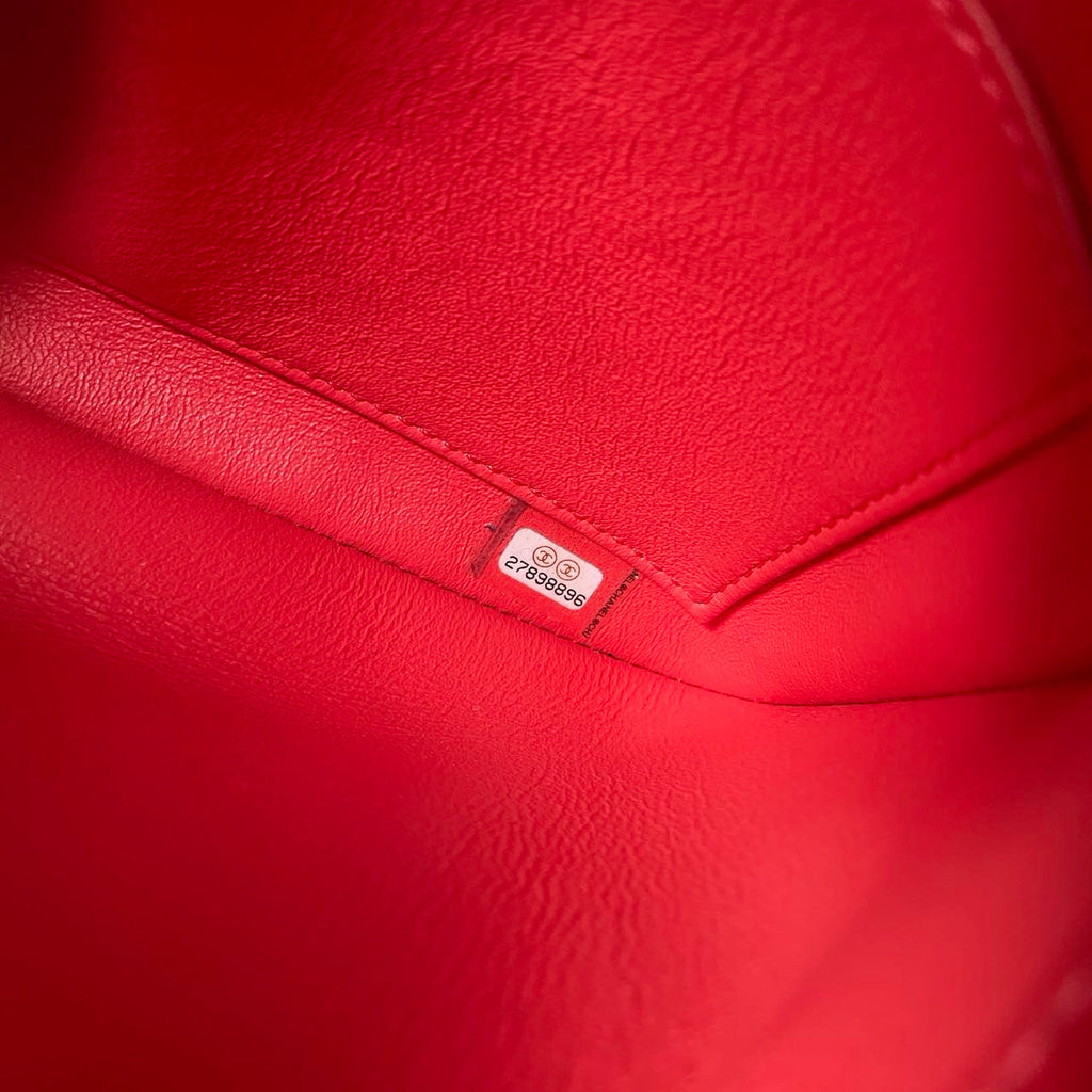 Chanel Red Small Trendy CC Bag In Lambskin Leather With Champagne Gold Hardware