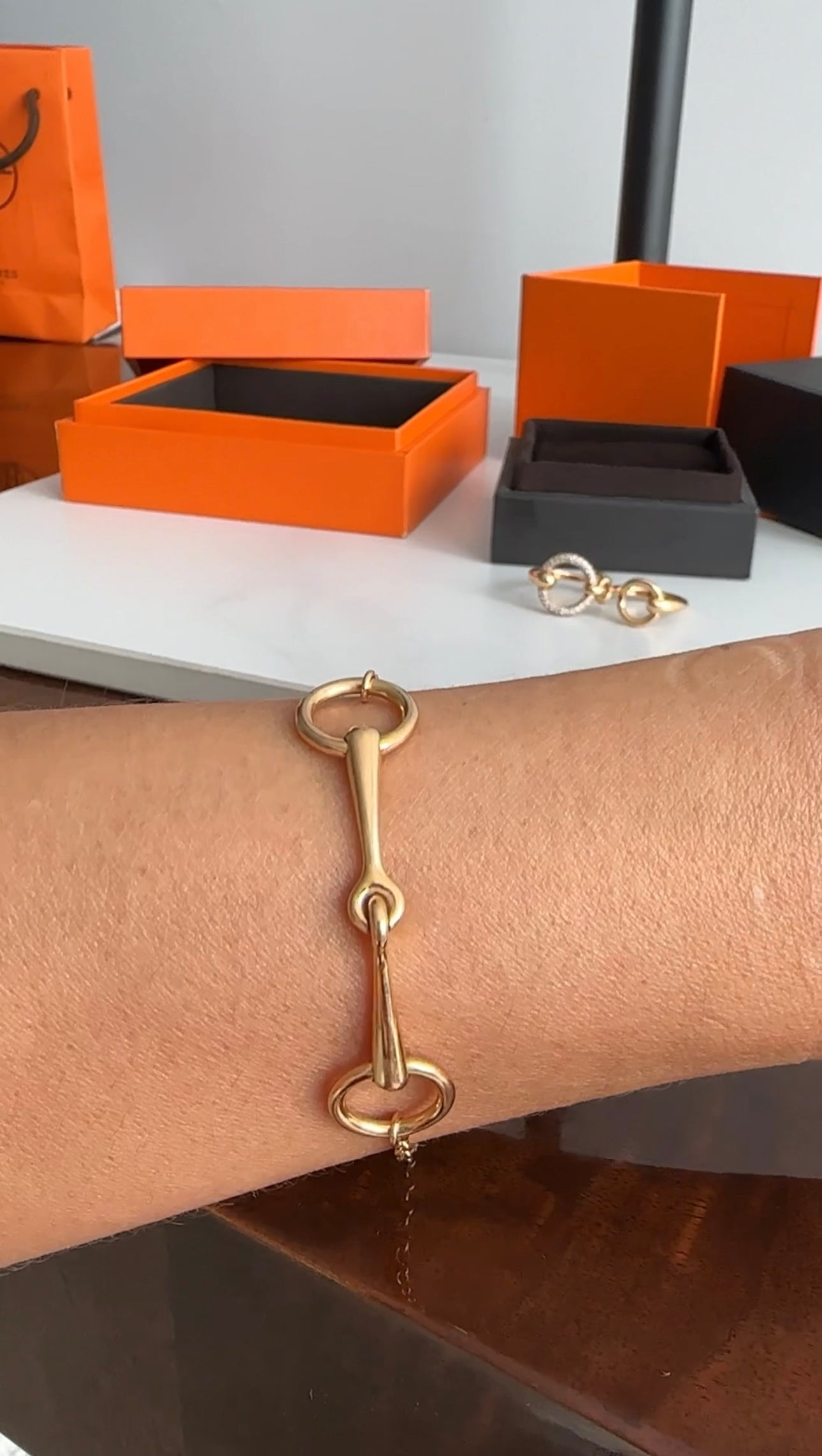 Hermes Filet D’Or 18k Rose Gold Very Small Model - 5.5 - 6.5”