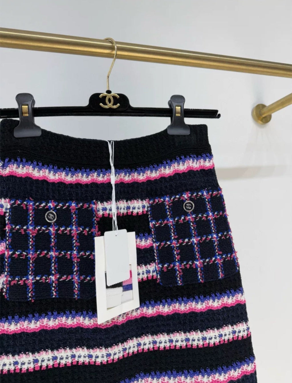 Chanel 24P Pink & Purple knitted Skirt