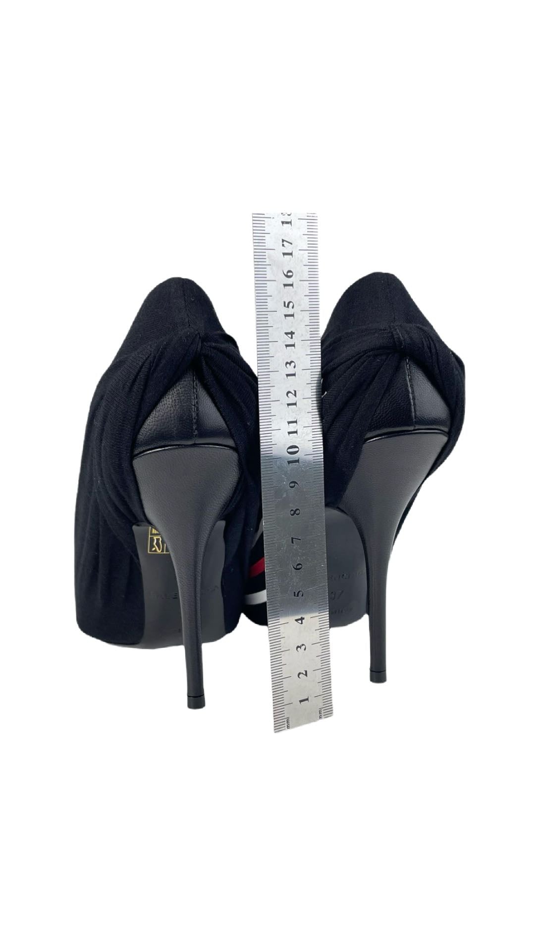 Balenciaga Black Leather Heels 37