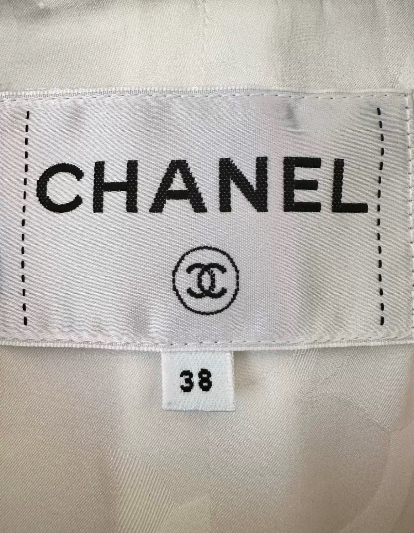 Chanel 23C white tweed jacket