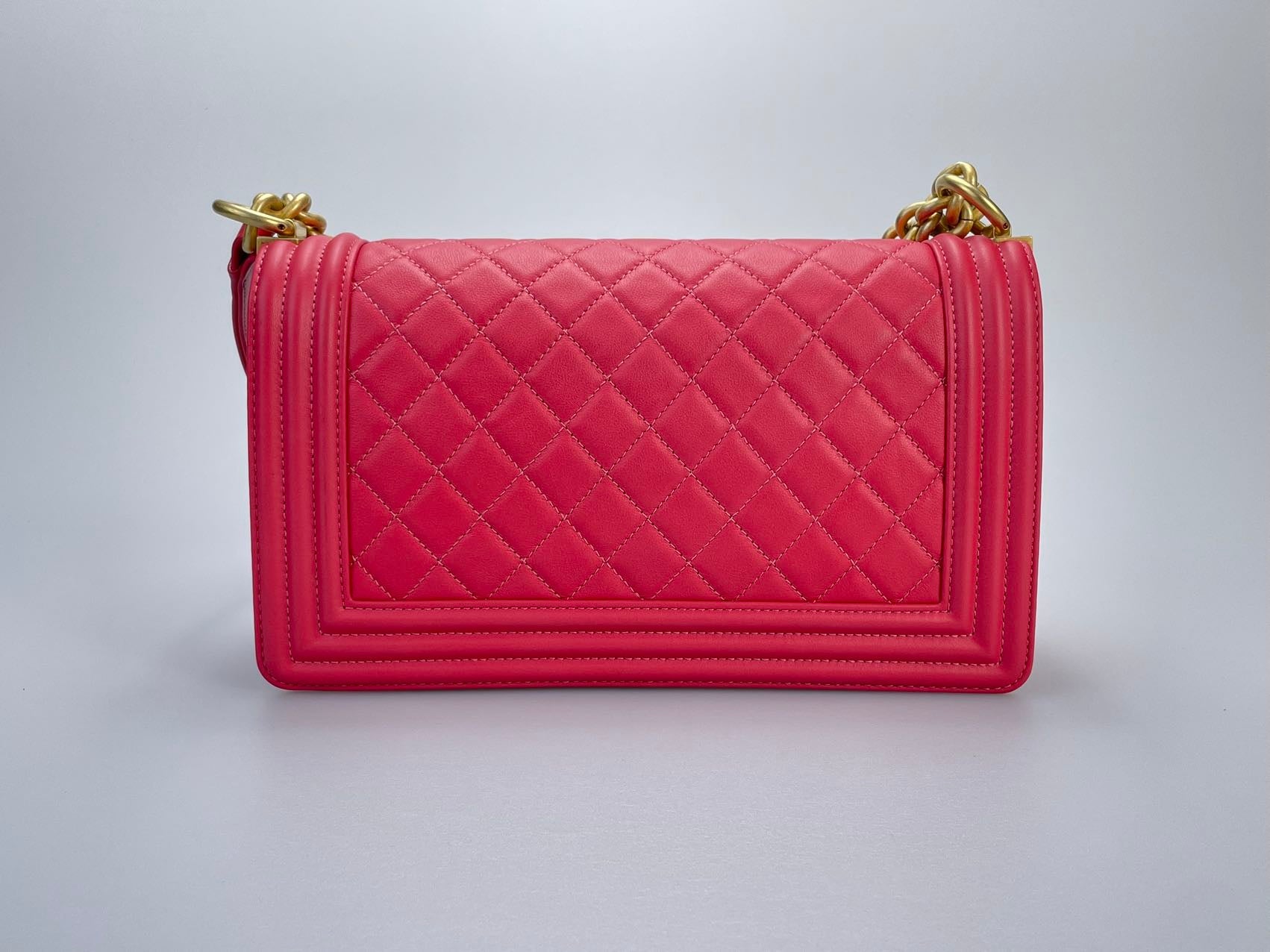Chanel Medium Le boy Bag in Hot Pink with Gold Hardware