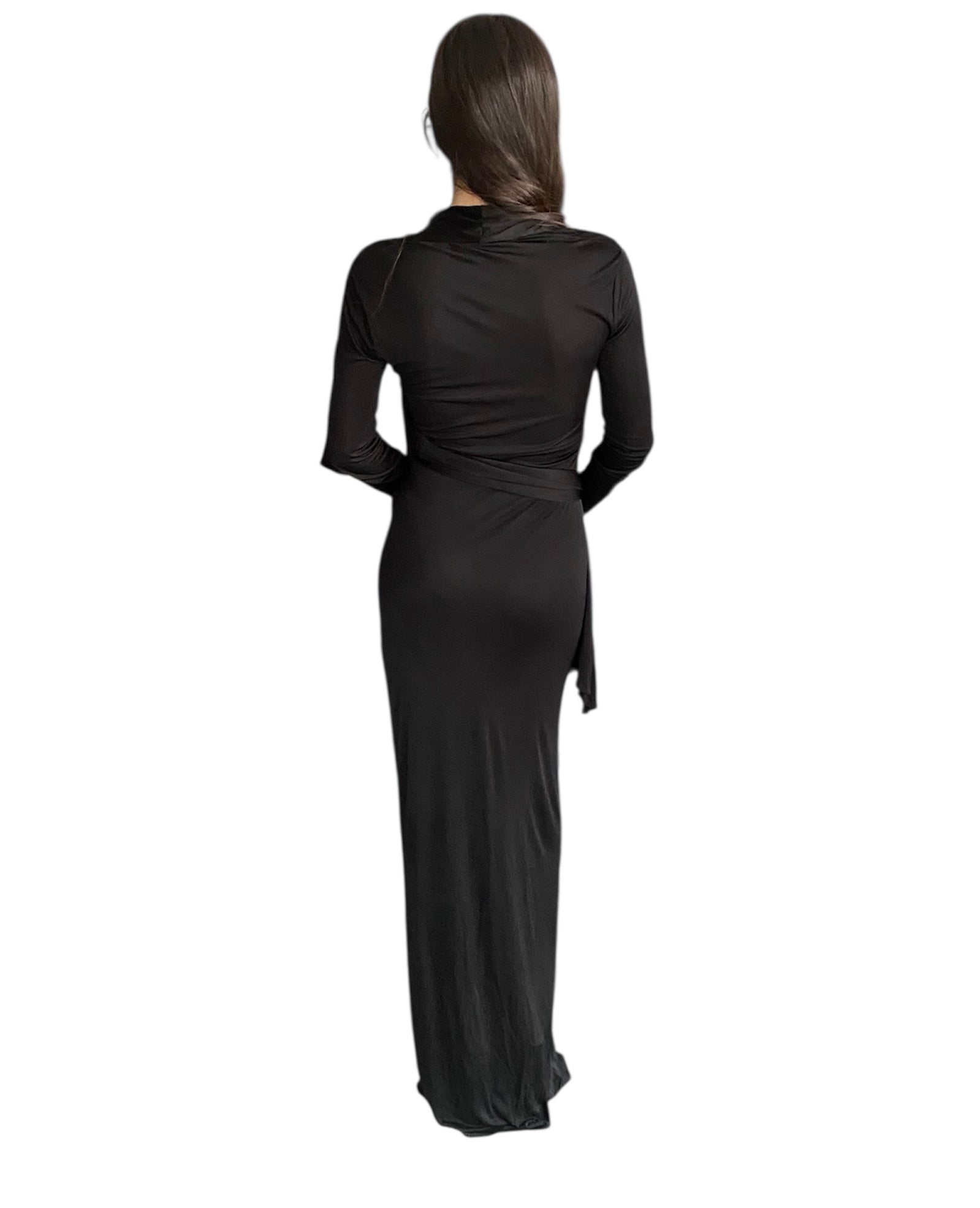 Saint Laurent Jersey Wrap Gown - M / 6