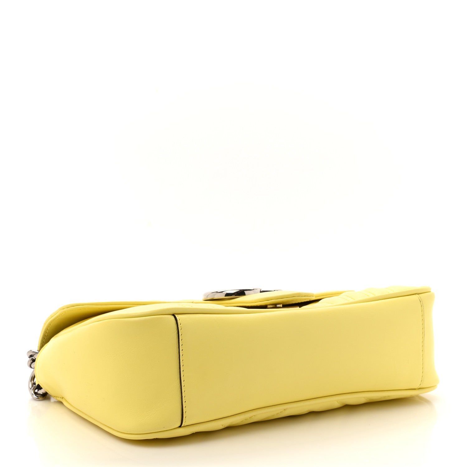 Calfskin Matelasse Small GG Marmont Shoulder Bag Banana