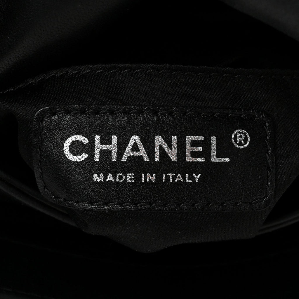 Lambskin Quilted Mini Chanel 3 Flap Black