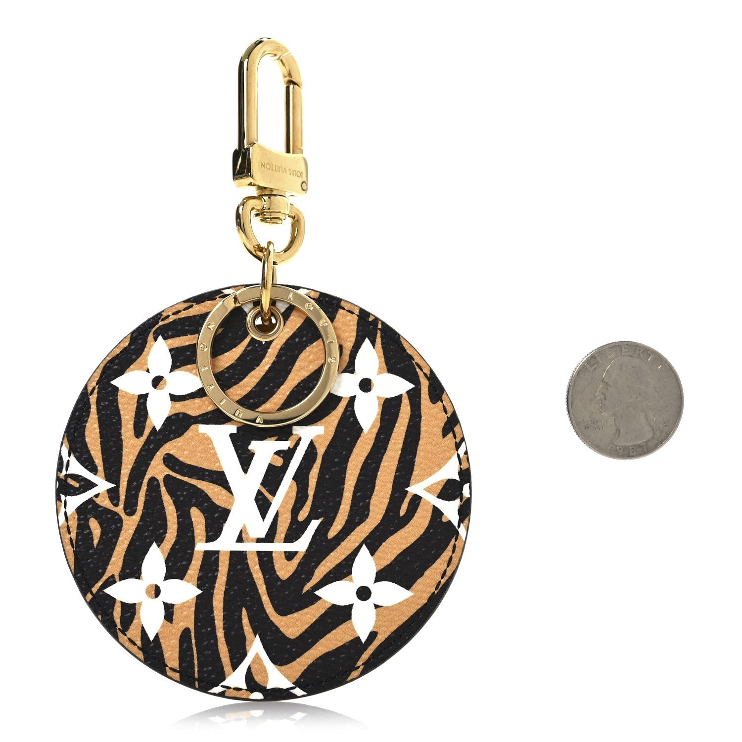 Monogram Giant Jungle Bag Charm Key Holder Black