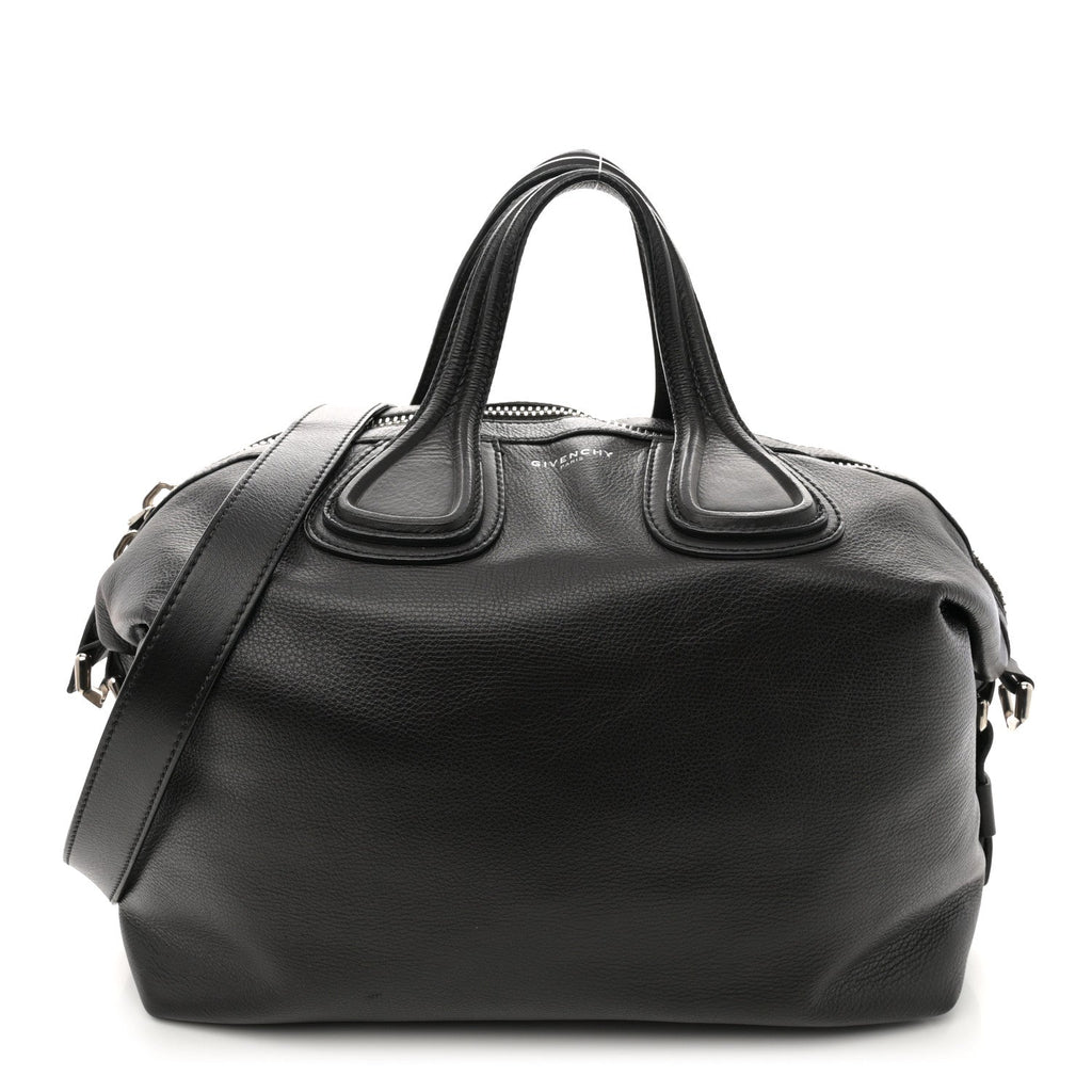 Waxy Grained Calfskin Medium Nightingale Black