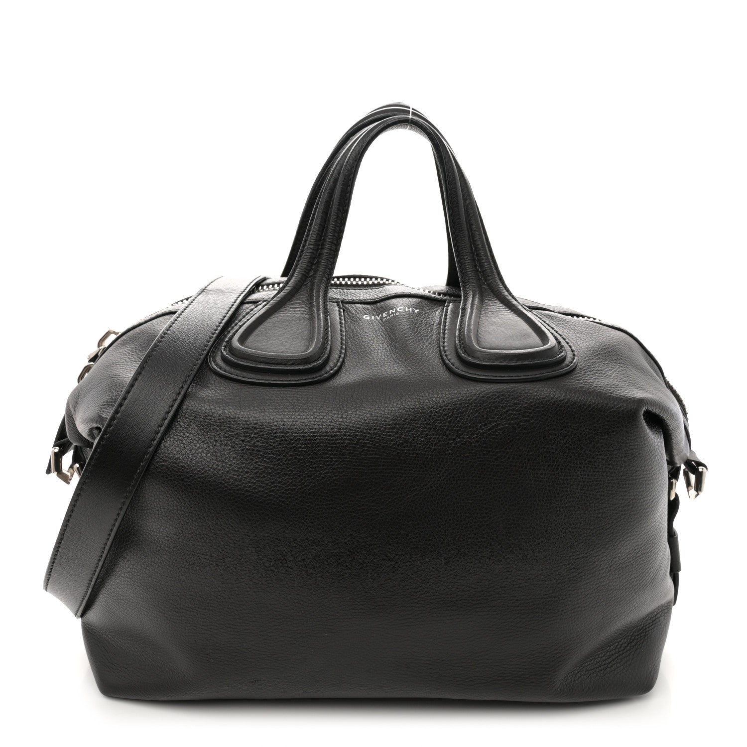 Waxy Grained Calfskin Medium Nightingale Black