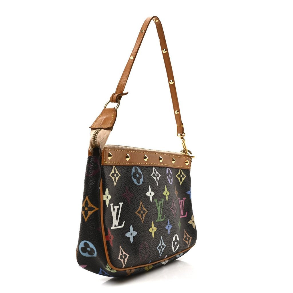 Monogram Multicolor Pochette Accessories Black