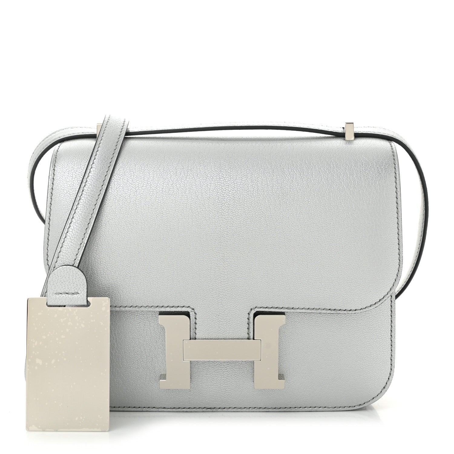 Metallic Chevre Chamkilight Constance 18 Argent