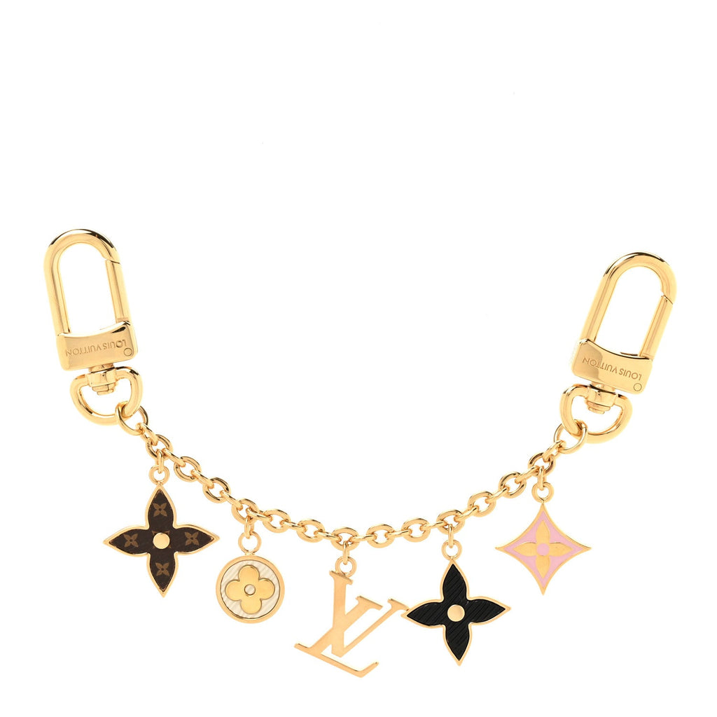 Metal Monogram Epi Spring Street Bag Charm Key Holder Gold