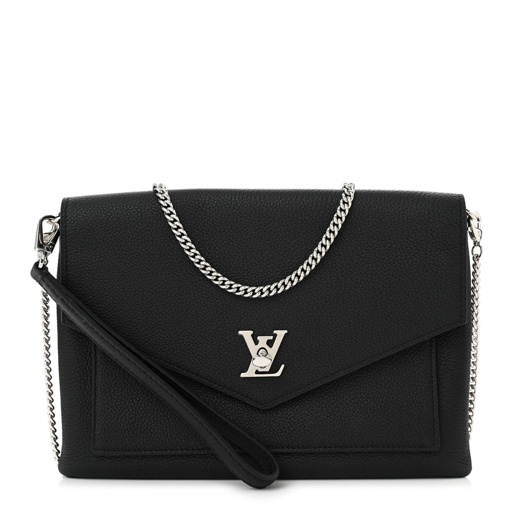 Soft Calfskin My Lockme Chain Pochette Black