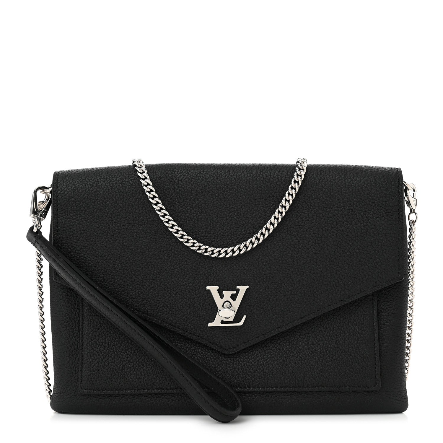 Soft Calfskin My Lockme Chain Pochette Black