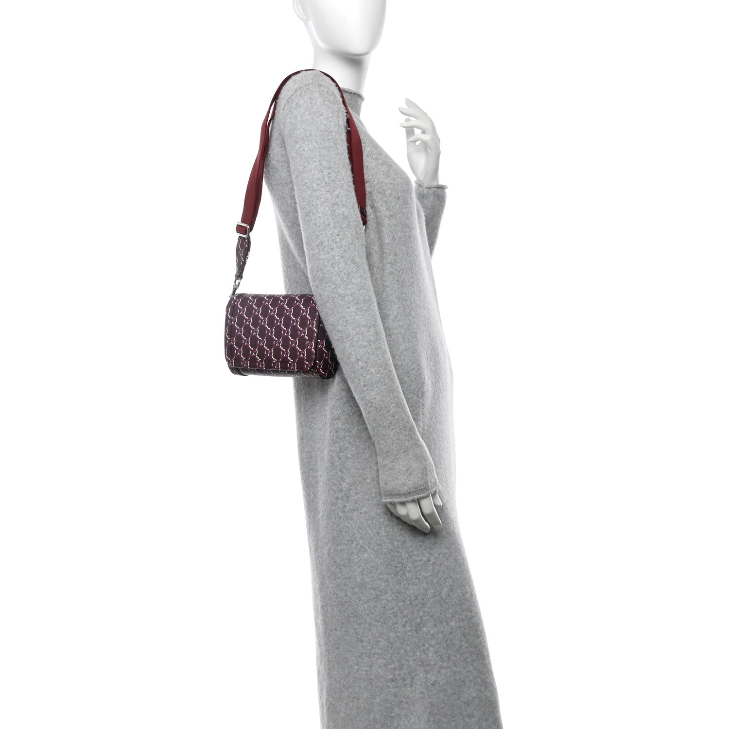 GG Shadow Monogram Super Mini Shoulder Bag Rosso Ancora Red