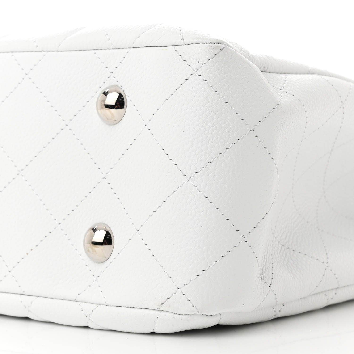 Caviar Quilted Maxi Paris Edinburgh Flap White
