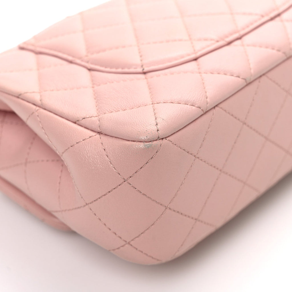 Lambskin Quilted Small Sweet Camellia Flap Light Pink