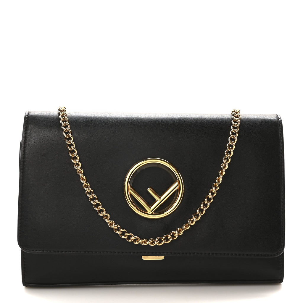 Vitello Liberty Lucido F is Fendi Wallet on Chain Black