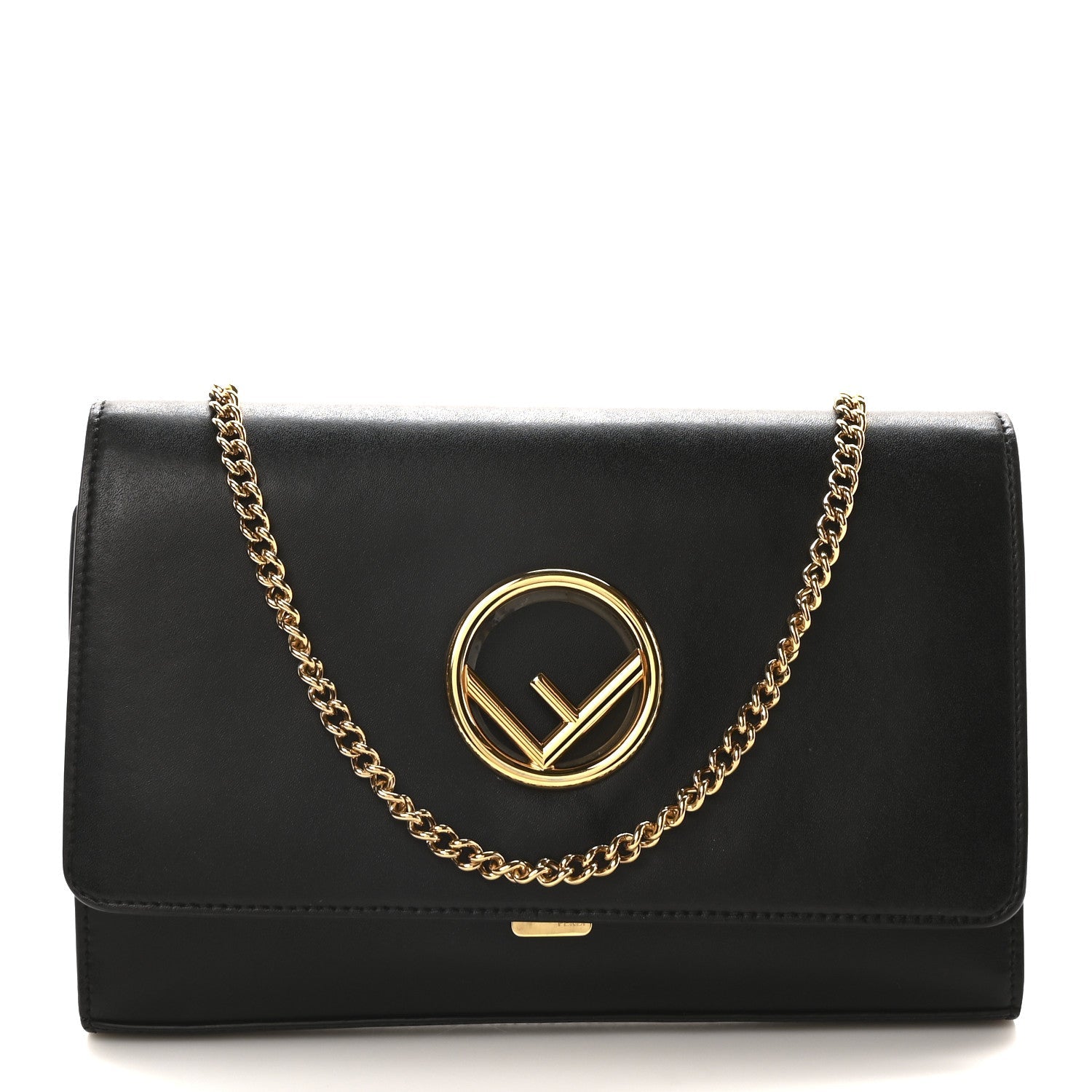 Vitello Liberty Lucido F is Fendi Wallet on Chain Black