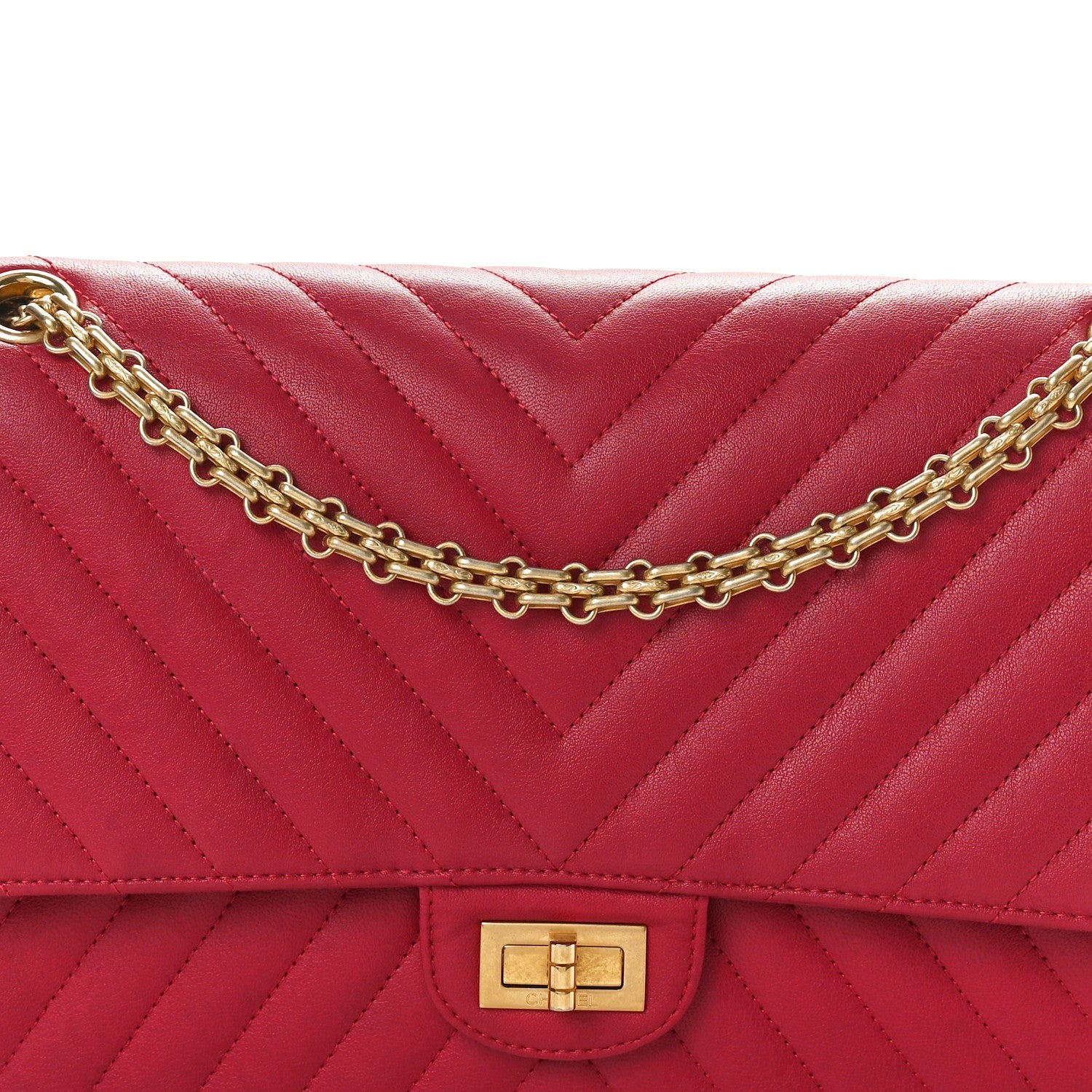 Sheepskin Chevron Quilted 2.55 Reissue 226 Flap Dark Pink