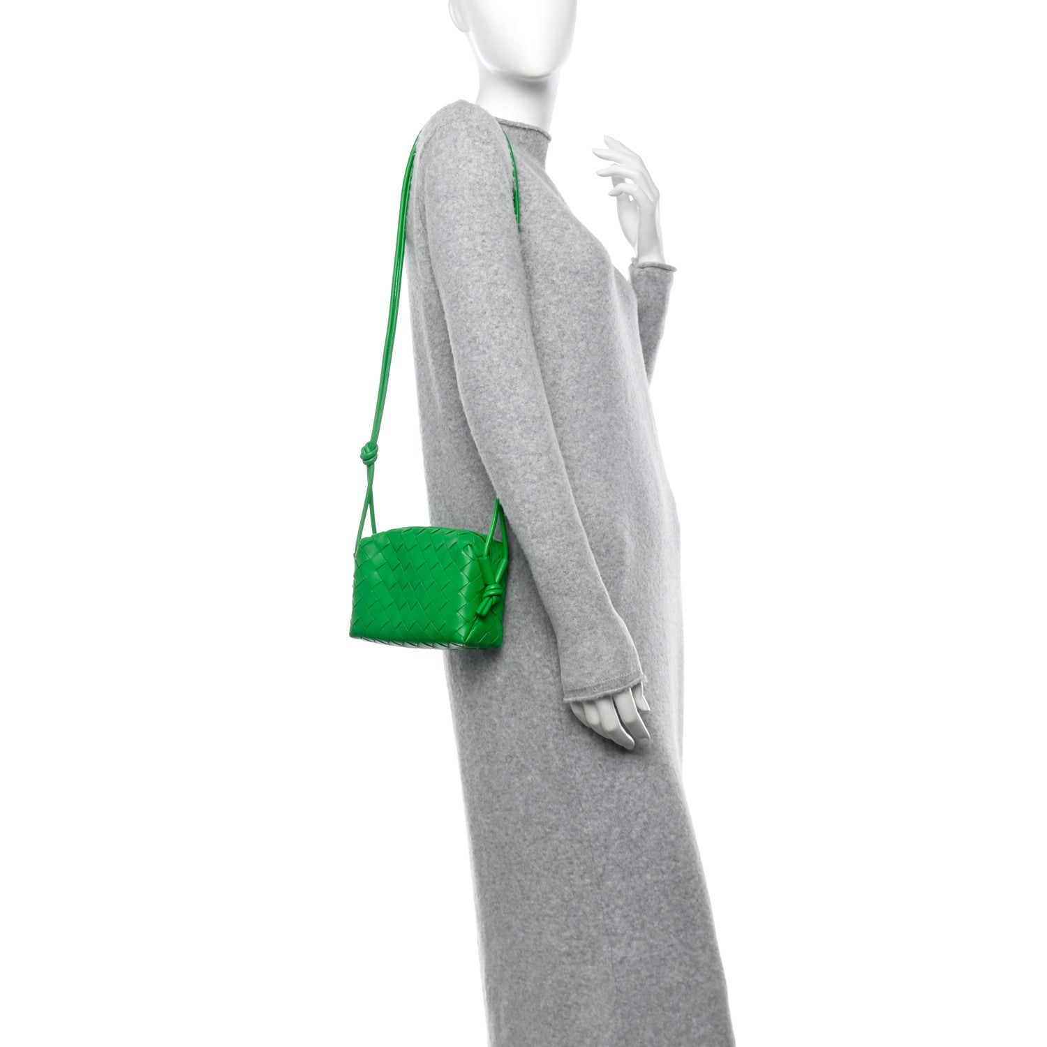 Nappa Intrecciato Mini Loop Camera Bag Parakeet